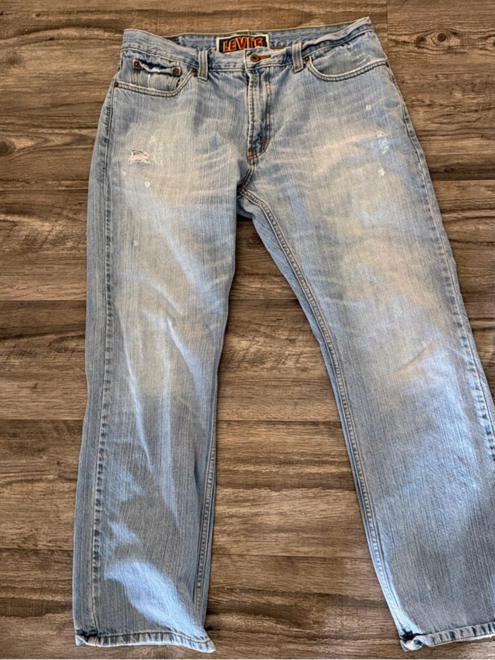 LEVI’S The Original Jeans Men's Waxed Slim Straight Denim 514 Light Blue Jeans - Picture 5 of 13
